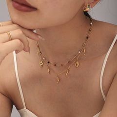 18K Gold-Plated Mixed Charm Necklace or Bracelet
