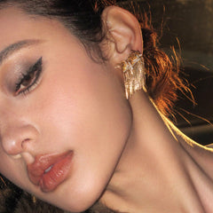 Camille Statement Pavé Tassel Drop Earrings