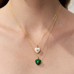 Nicolette Enamel Heart Necklace