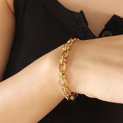 Oval Link Stainless Steel Chain Bracelet