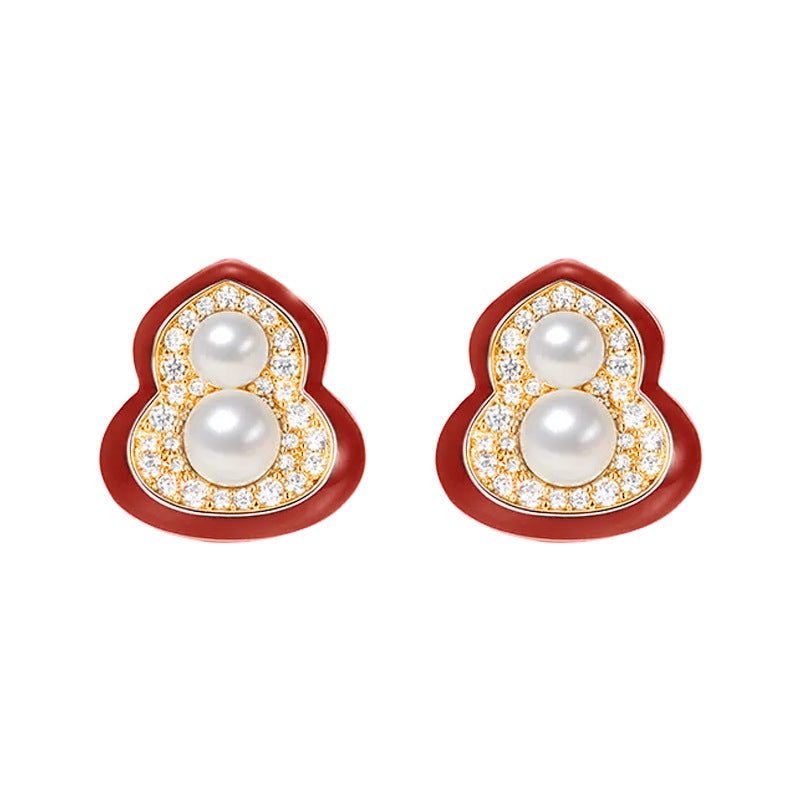 Nicolette Vintage-Inspired Gourd Stud Earrings