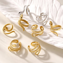 Sculptural Snake Open Ring