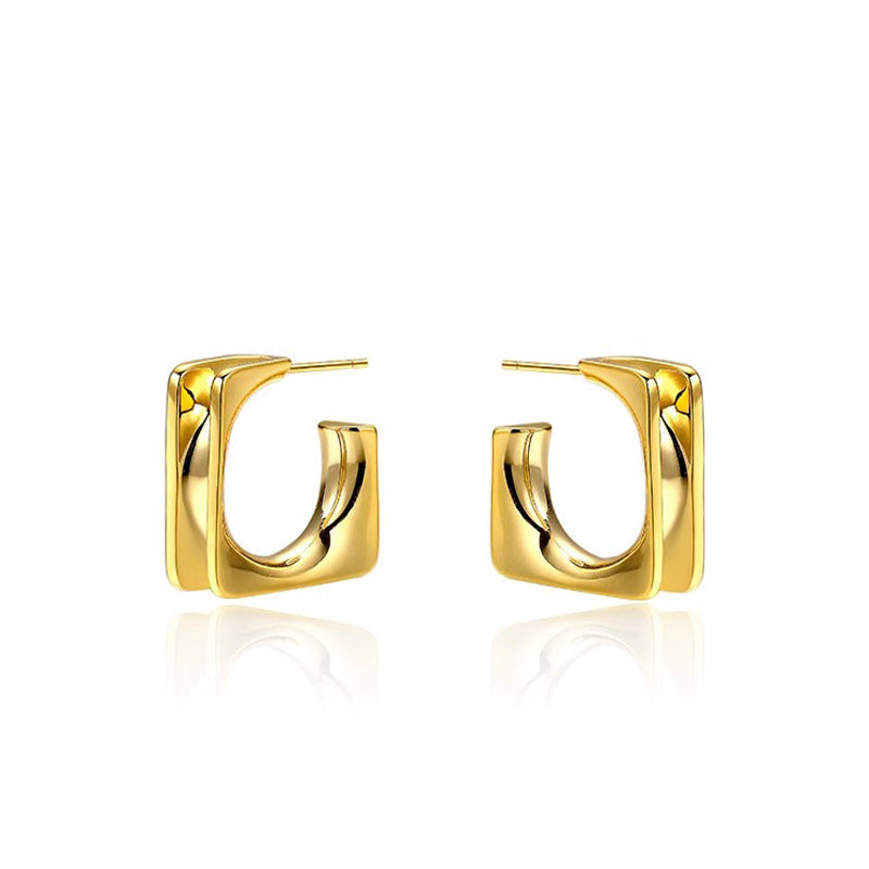 Daphne Vintage-Inspired Square Stud Earrings