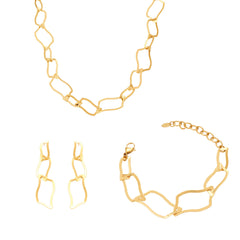 18K Gold-Plated Irregular Link Jewelry