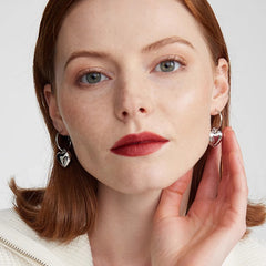 Camille Vintage-Inspired Heart Hoop Earrings