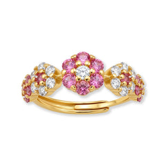 Nadine Dainty Floral Adjustable Ring