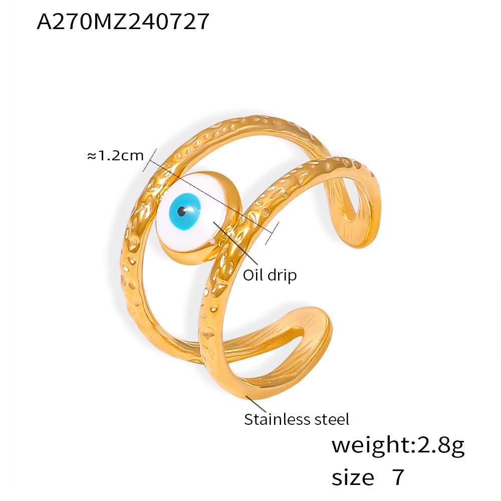 Blue Eye Open Ring