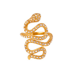 Openwork Serpentine Stainless Steel Ring