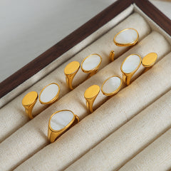 Mother of Pearl Open Ring Collection