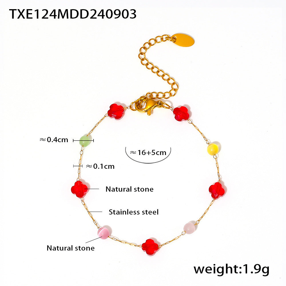 Multicolor Natural Stone Necklace or Bracelet