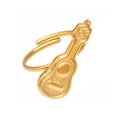 18K Gold-Plated Guitar Open Ring