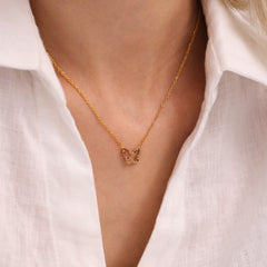 Cubic Zirconia Butterfly Necklace