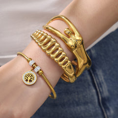 Sculptural Open Cuff Bracelet