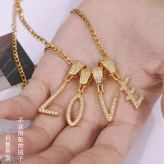 18K Gold-Plated Script Initial Charm Pendant