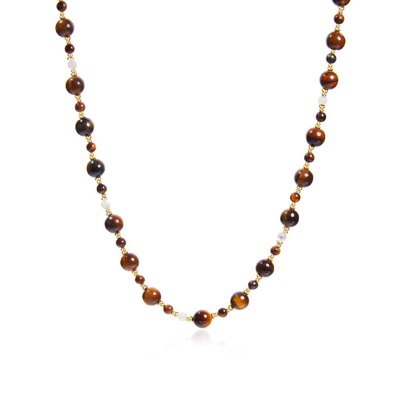 Nicolette Vintage-Inspired Tiger-Eye Layered Necklace