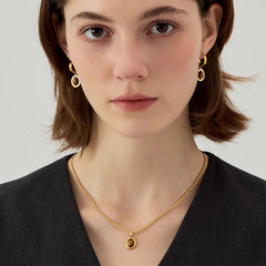 Camille Tiger-Eye Pendant Necklace