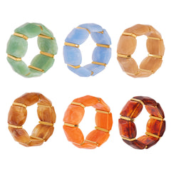 Colorful Resin Link Stretch Bracelet