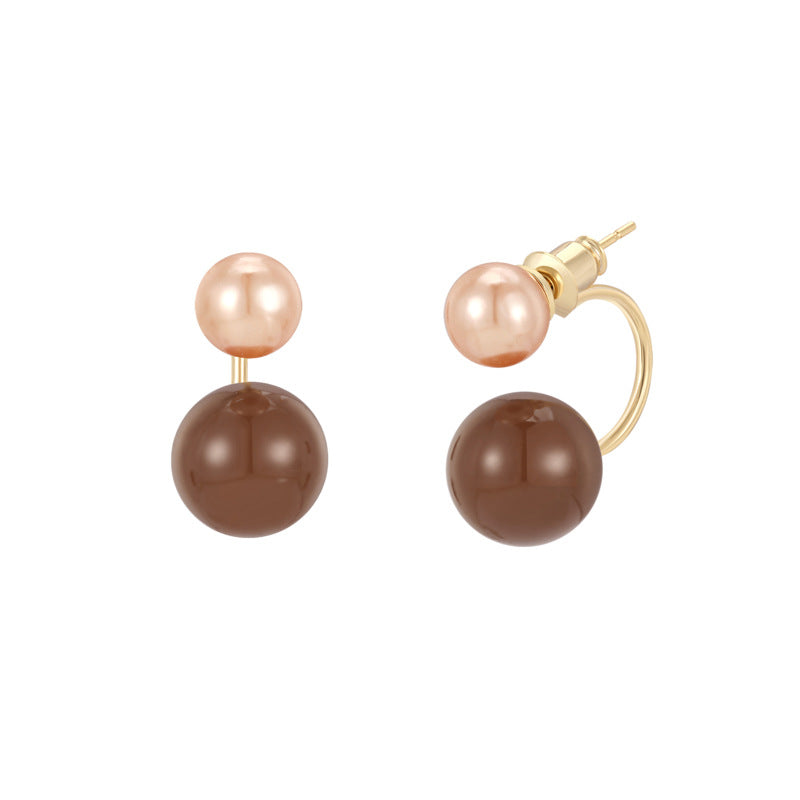 Nadine Vintage-Inspired Pearl Sphere Stud Earrings