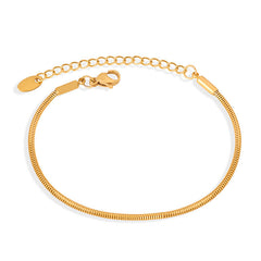 Gold-Tone Fine Snake Chain Bracelet
