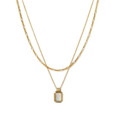 Marielle White Mother-of-Pearl Layered Necklace