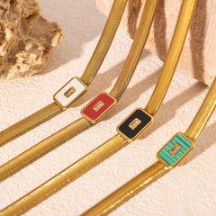 Geometric Inlay Necklace or Bracelet