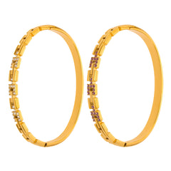 Clear or Pink Cubic Zirconia Clasp Bangle