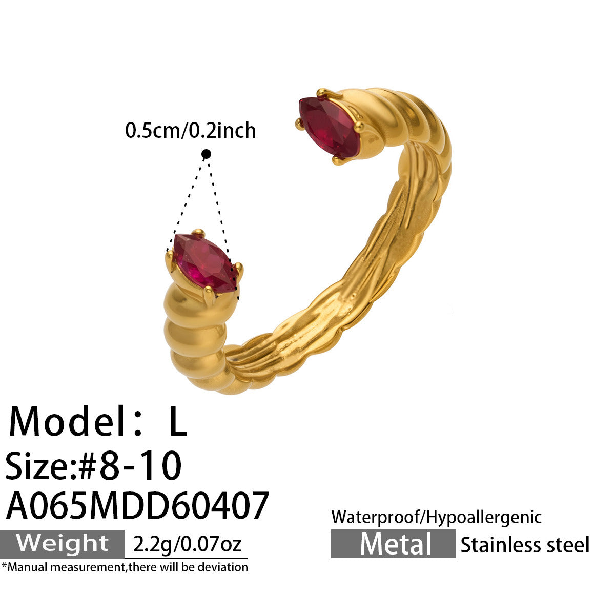 Colored Glass and Cubic Zirconia Ring Collection