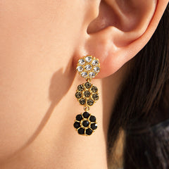 Color Cubic Zirconia Flower Station Jewelry
