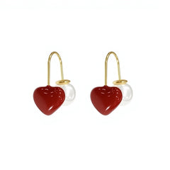 Nadine Pearl Heart Stud Earrings No. 788859