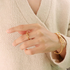 Bow Detail Open Ring