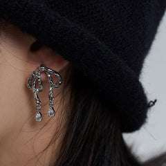 Marielle Pavé Bow Drop Earrings