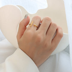 T-Bar Open Stainless Steel Ring