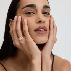 Oval Triology Diamond-Inspired Ring
