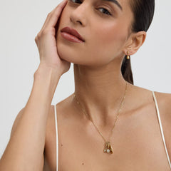 Bezel Set Drop Heart