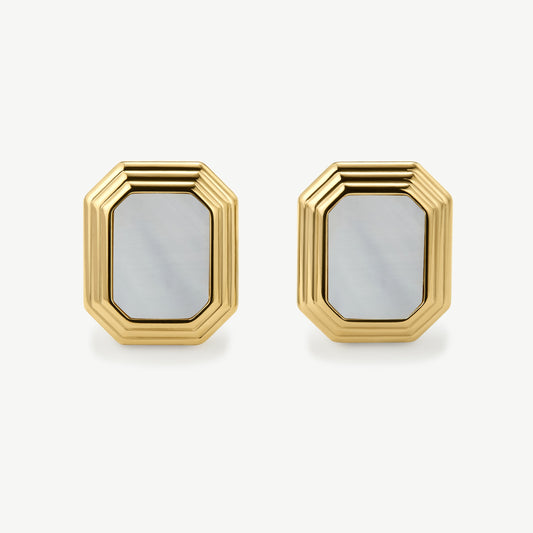 Statement Deco Mother Of Pearl Studs