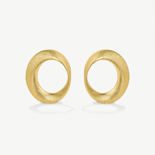Ribbed Twist Earrings