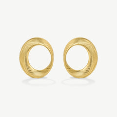 Ribbed Twist Earrings
