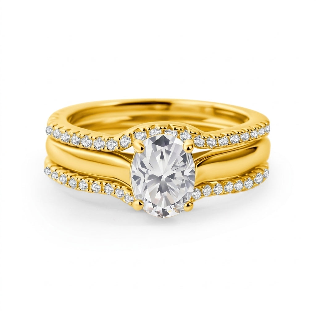 3-Piece Diamond Nested Ring Stack