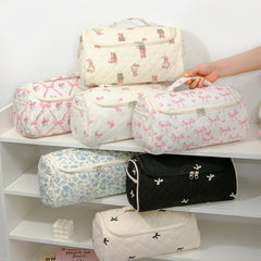 Quilted Cosmetic & Hair Dryer Organizer Bag