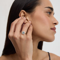Round Solitaire Diamond-Inspired Ring 3ct