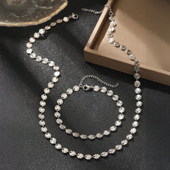 Circle Spiral Bracelet and Necklace Set