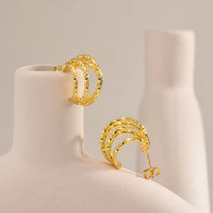 14K Teardrop Outline Earrings