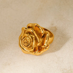 18K Rose Signet Ring