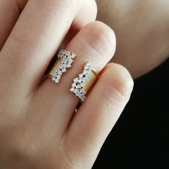 Bold Diamond Sparkle Open Ring