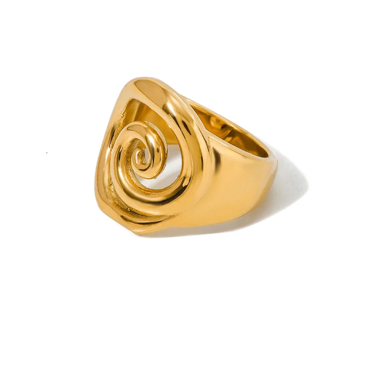 18K Spiral Statement Ring