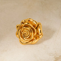 18K Rose Signet Ring