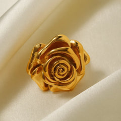 18K Rose Signet Ring