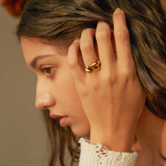 Elegant Adjustable Love Heart Ring