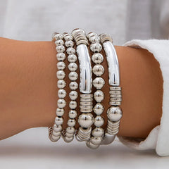 5-Piece Beaded Bracelet Stack Set