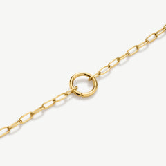 Paperclip Chain Charm Bracelet